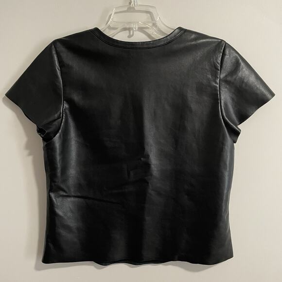 AS by DF Recycled Leather Blend New Guard Tee Small Black Lined Sustainable - Picture 3 of 4